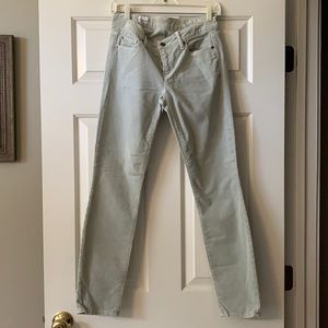 Gap skinny corduroy pants, mint green size 27 (6).